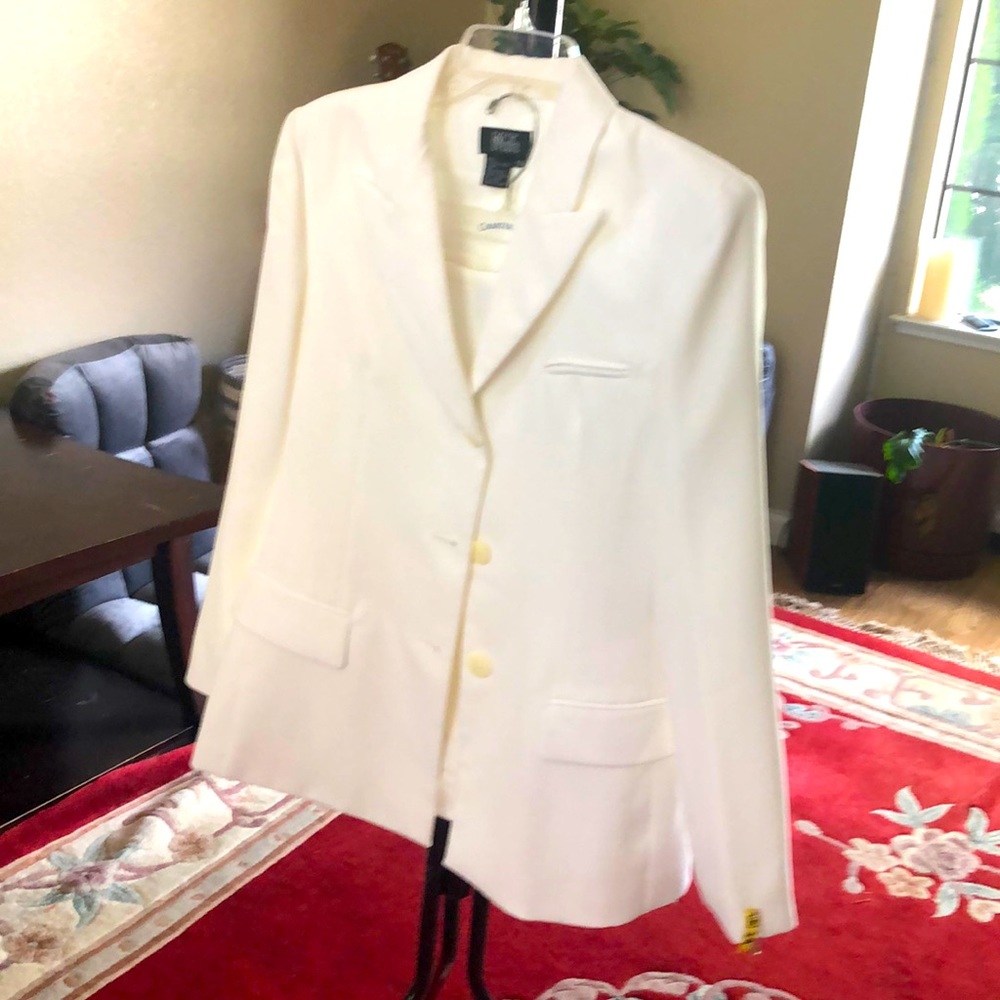 Charter club crisp white blazer and skirt set